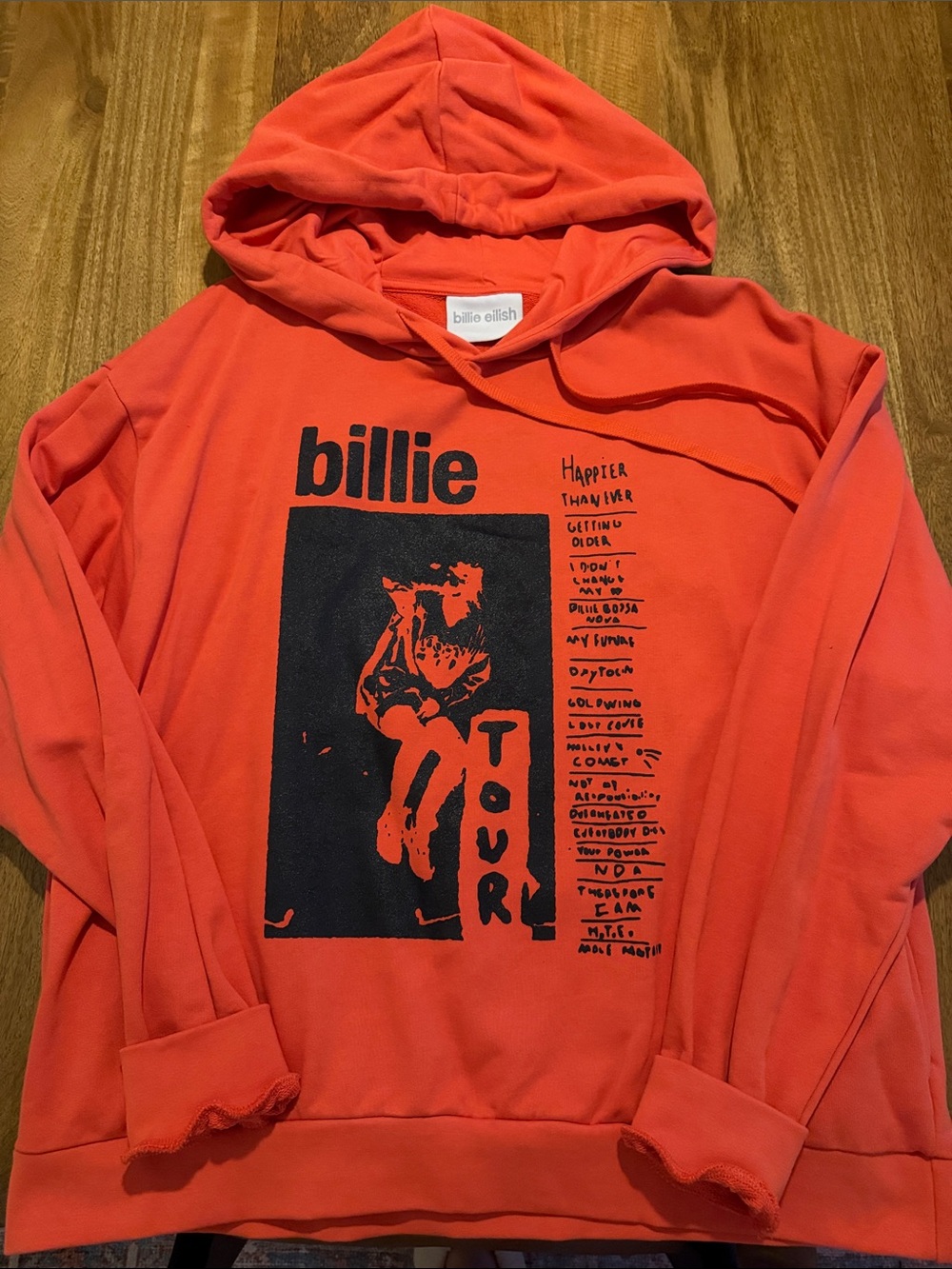 Billie Eilish Tour Hoodie Size XL